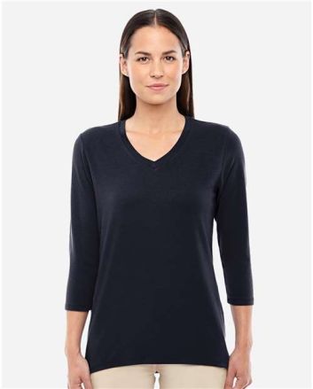Devon & Jones Women's Perfect Fit™ Bracelet-Length V-Neck Top DP184W