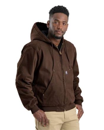 Berne Apparel Men's Heartland Washed Cotton Duck Hooded Jacket HJ375