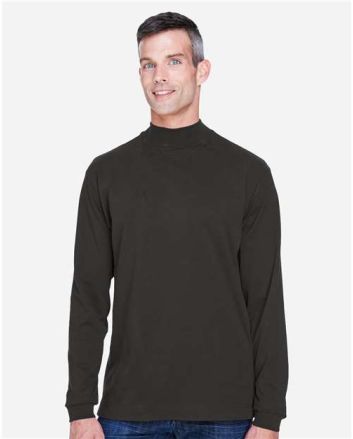 Devon & Jones Unisex Sueded Jersey Mock Neck T-Shirt D420
