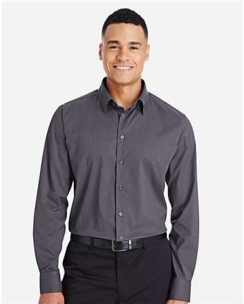 Devon & Jones Men's CrownLux Performance® Tonal Mini Check Woven Dress Shirt DG535