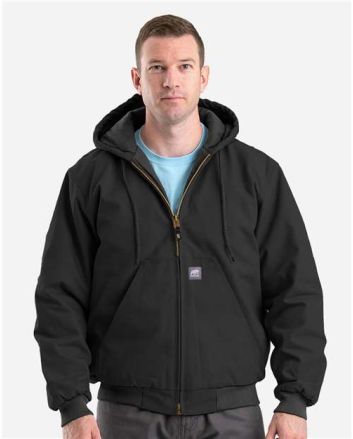 Berne Apparel Men's Tall Highland Washed Cotton Duck Hooded Jacket HJ51T