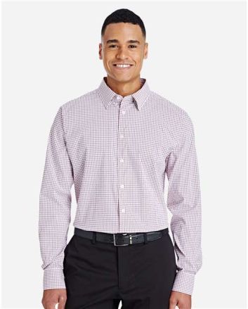 Devon & Jones Men's CrownLux Performance® Micro Windowpane Woven Dress Shirt DG540
