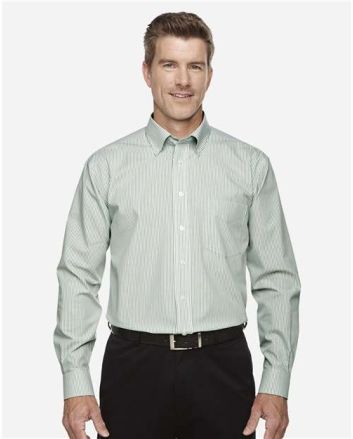 Devon & Jones Men's Crown Collection® Banker Stripe Woven Dress Shirt D645
