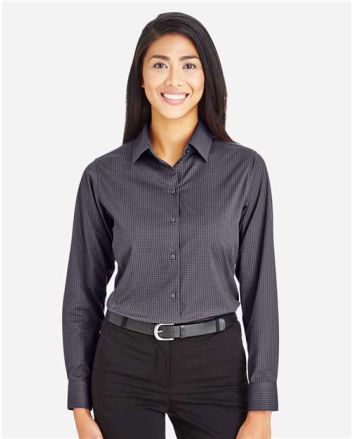 Devon & Jones Women's CrownLux Performance® Tonal Mini Check Woven Dress Shirt DG535W