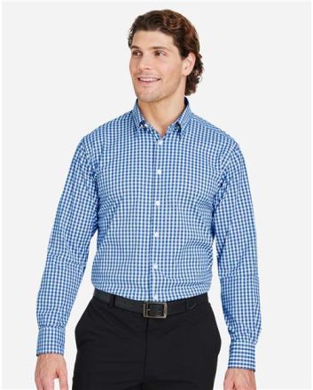 Devon & Jones Men's CrownLux Performance® Gingham Dress Shirt DG536