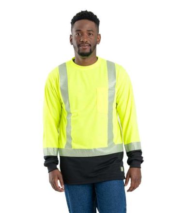Berne Apparel Men's Hi-Vis Class 3 Color Blocked T-Shirt HVK018
