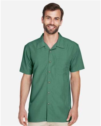 Harriton Men's Barbados Textured Camp Shirt M560