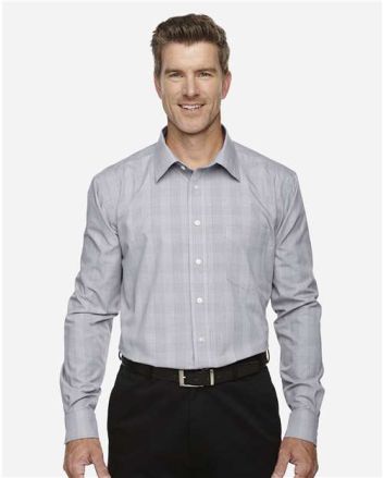 Devon & Jones Men's Crown Collection® Glen Plaid Woven Dress Shirt DG520