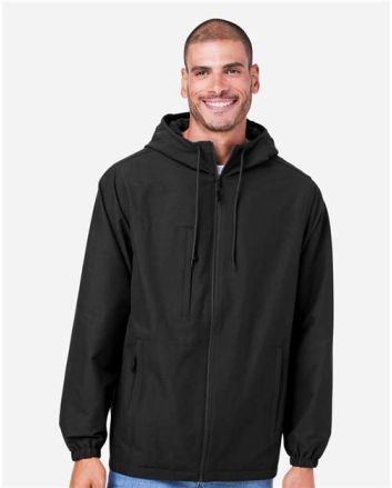 Harriton Unisex Flex Twill Hooded Jacket M73