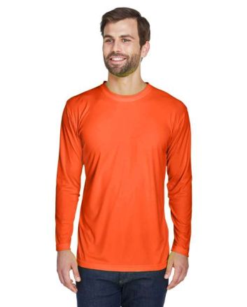 UltraClub Men's Cool & Dry Sport Long Sleeve Performance Interlock T-Shirt 8422U