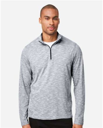 North End Men's Eclipse Jacquard Quarter-Zip Pullover NE415