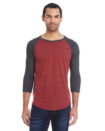 Threadfast Apparel Unisex Triblend Three-Quarter Sleeve Raglan T-Shirt 302G