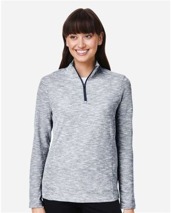 North End Women's Eclipse Jacquard Quarter-Zip Pullover NE415W