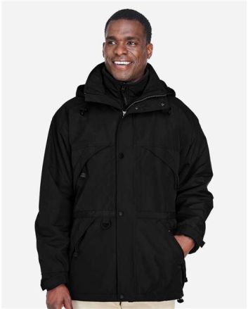 North End Men's 3-in-1 Parka with Dobby Trim 88007