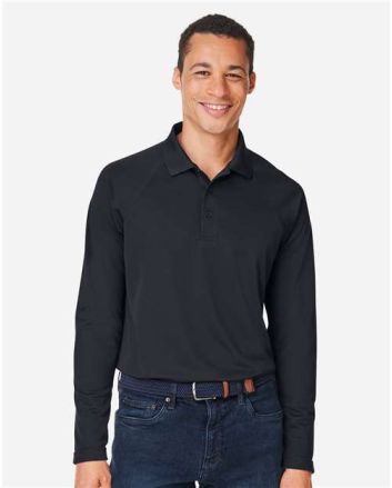 Harriton Men's Charge Snag and Soil Protect Long Sleeve Polo M208L