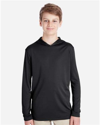 Team 365 Youth Zone Performance Hooded Long Sleeve T-Shirt TT41Y