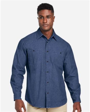 Harriton Unisex Denim Shirt Jacket M540