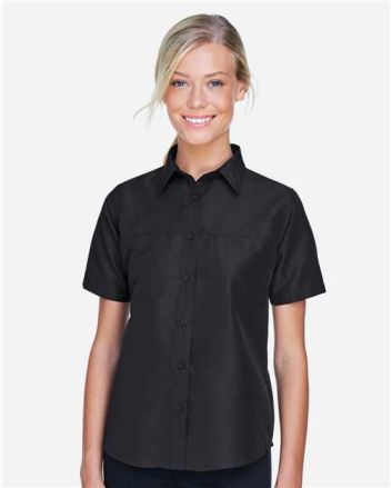 Harriton Women's Key West Short Sleeve Performance Staff Shirt M580W