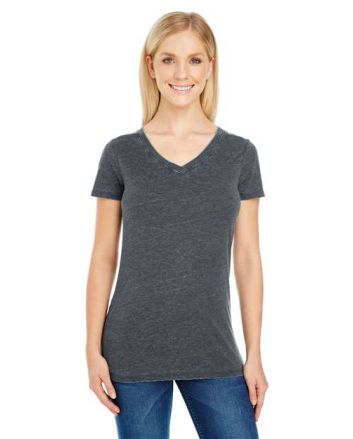 Threadfast Apparel Women's Vintage Dye V-Neck T-Shirt 208B