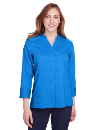 Devon & Jones Women's Crown Collection® Stretch Broadcloth Three-Quarter Sleeve Blouse DG560W