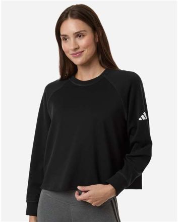 Adidas Women's Beyond Side-Snap Crewneck Sweatshirt A1014