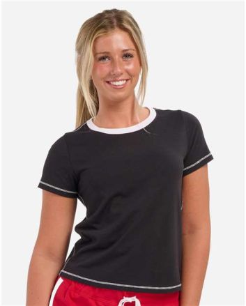 Boxercraft Women's Contrast Stitch Baby Tee BW2106