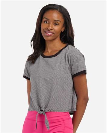 Boxercraft Women's Striped Tie Front T-Shirt BW2107