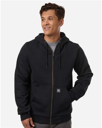 Berne Apparel Men's Heritage Grid Fleece-Lined Full-Zip Hooded Sweatshirt SZ107