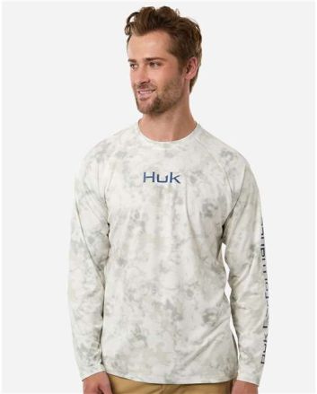 HUK Men's Airweight KS Printed Crewneck Pullover H1200718