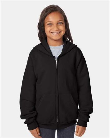 Hanes Youth EcoSmart® Full-Zip Hooded Sweatshirt P480