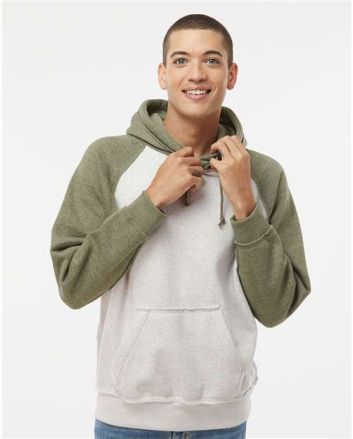 J. America Men's Vintage Heather Hooded Sweatshirt 8885
