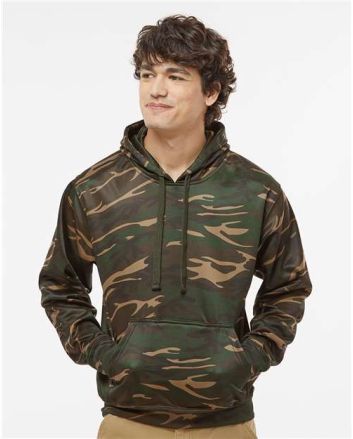 J. America Men's Polyester Tailgate Hooded Sweatshirt 8615