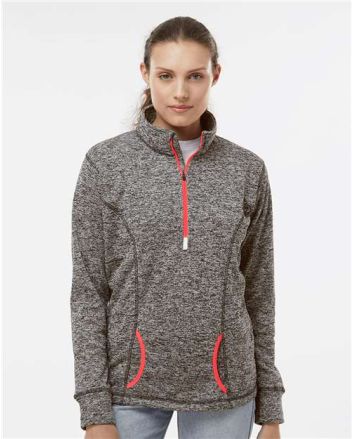 J. America Women's Cosmic Fleece Quarter-Zip Pullover 8617