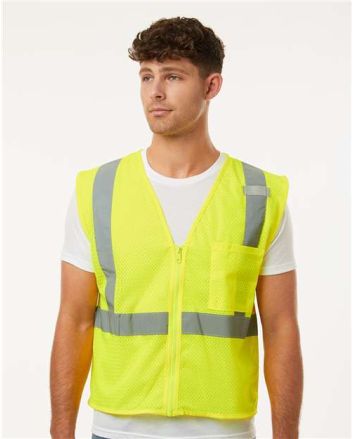 Kishigo Unisex Single Pocket Zipper Mesh Vest 1089-1090