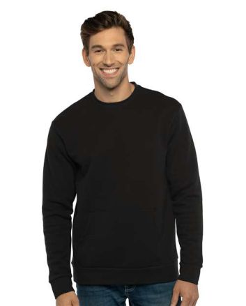 Next Level Unisex Santa Barbara Pocket Crewneck Sweatshirt 9001N