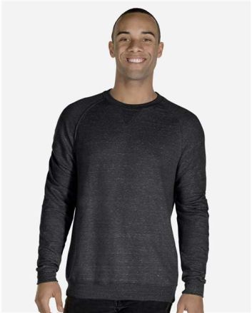 JERZEES Unisex Snow Heather French Terry Crewneck Sweatshirt 91MR
