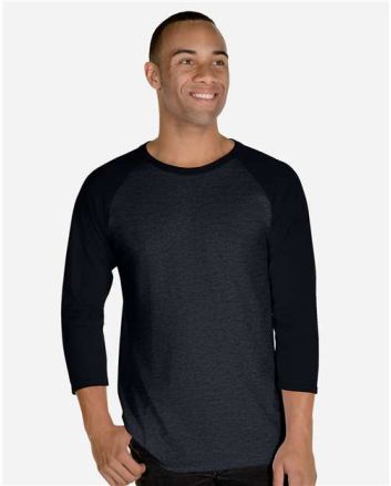 JERZEES Premium Blend Ringspun Three-Quarter Sleeve Raglan Baseball T-Shirt 560RR
