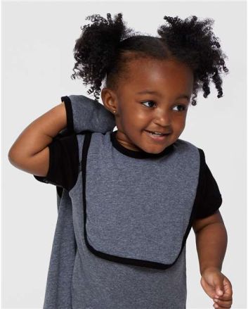 Rabbit Skins Infant Contrast Trim Premium Jersey Bib 1004