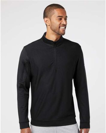 Adidas Men's Textured Quarter-Zip Pullover A295