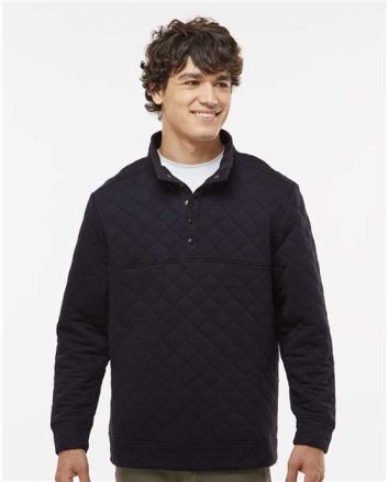 J. America Men's Quilted Half-Snap Pullover 8890J