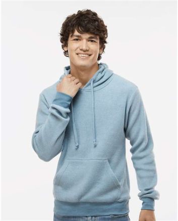 J. America Men's Flip Side Fleece Hooded Sweatshirt 8709