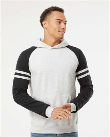 JERZEES Unisex Nublend® Varsity Colorblocked Raglan Hooded Sweatshirt 97CR