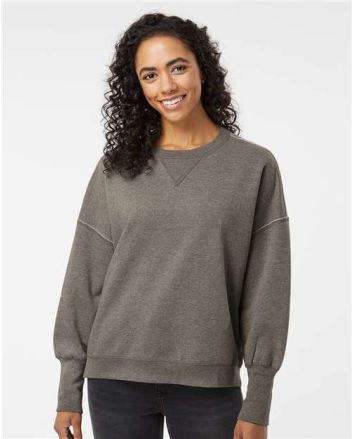 MV Sport Women's Sueded Fleece Crewneck Sweatshirt W22712
