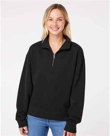 MV Sport Women's Sueded Fleece Quarter-Zip Sweatshirt W22713
