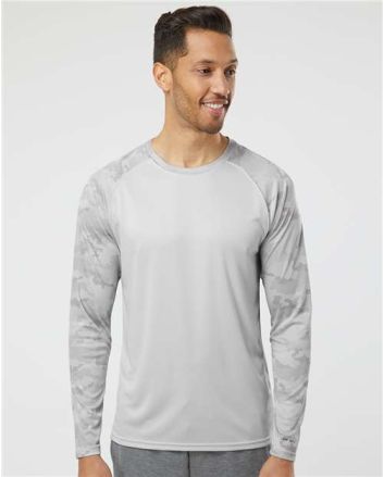 Paragon Unisex Cayman Performance Camo Colorblocked Long Sleeve T-Shirt 216P
