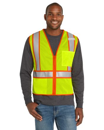 CornerStone &#174; ANSI 107 Class 2 Mesh Zippered Two-Tone Vest. CSV103