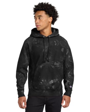 Champion  &#174;  Reverse Weave  &#174;  Scrunch-Dye Tie-Dye Hooded Sweatshirt. TDS101