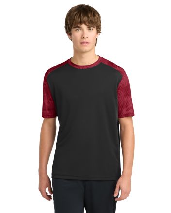 Sport-Tek &#174;  CamoHex Colorblock Tee. ST371