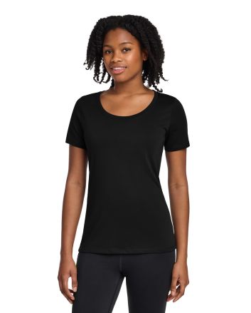 Nike Women's Dri-FIT Cotton/Poly Scoop Neck Tee. NKBQ5234