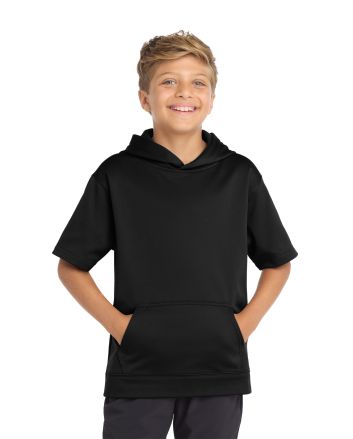 Sport-Tek  &#174;  Youth Sport-Wick  &#174;  Fleece Short Sleeve Hooded Pullover. YST251